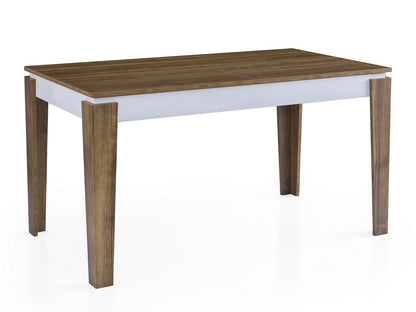 Stalas Cunda/Asos (Nmobb) 974NMB2234, Spalva: Graikinis riešutas + Balta, Stalo prailginimas: Yra