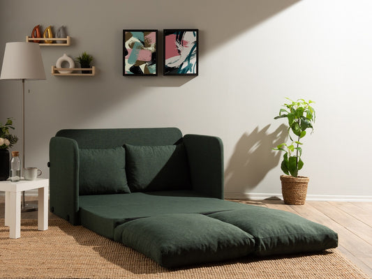 Sofa lova 2-Seat Sofa-Lova Saga 2-Seater (Futon) 859FTN2876, Spalva: Žalia