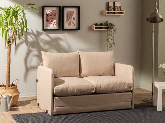 Sofa lova 2-Seat Sofa-Lova Saga 2-Seater (Futon) 859FTN2877, Spalva: Beige