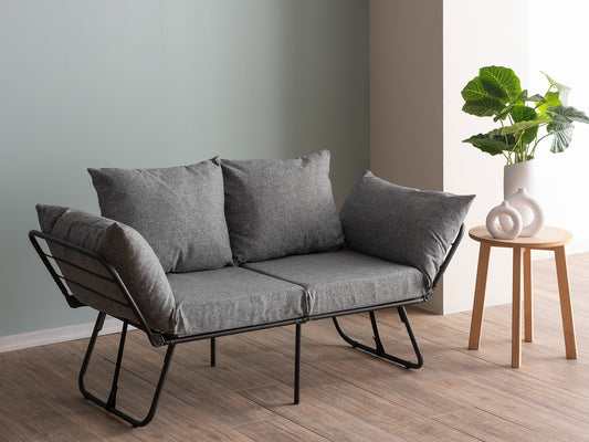 Sofa Viper 2 (Futon) 859FTN2857, Spalva: Šviesi pilka