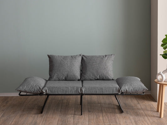 Sofa Viper 2 (Futon) 859FTN2857, Spalva: Šviesi pilka