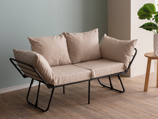 Sofa Viper 2 (Futon) 859FTN2859, Spalva: Šviesi smėlio