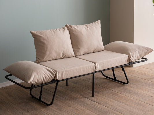 Sofa Viper 2 (Futon) 859FTN2859, Spalva: Šviesi smėlio