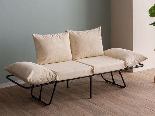 Sofa Viper 2 (Futon) 859FTN2864, Spalva: Kreminė