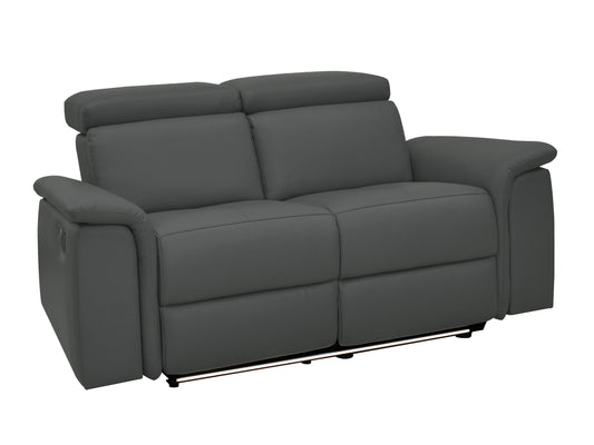 Sofa reglaineris Pareli Sofa 2 Seater with Manuel Relax Function in PUOda Pilka 8933441 (Pilka)