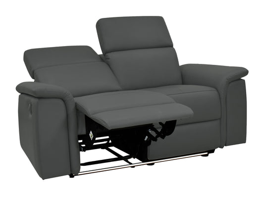 Sofa reglaineris Pareli Sofa 2 Seater with Manuel Relax Function in PUOda Pilka 8933441 (Pilka)