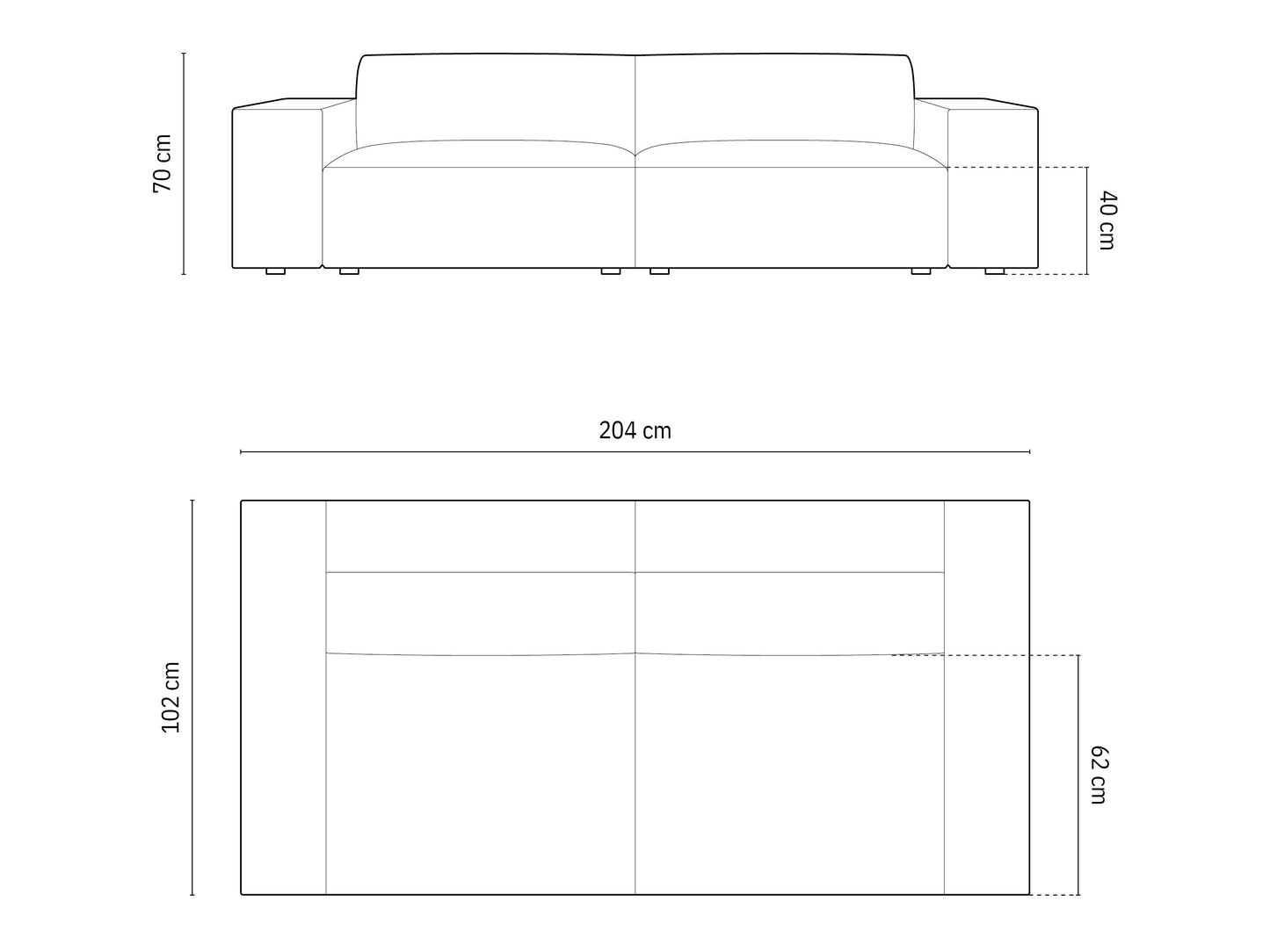 Sofa Jodie 3 seater, Spalva: Megan 357, MIC_3S_78_F1_JODIE7