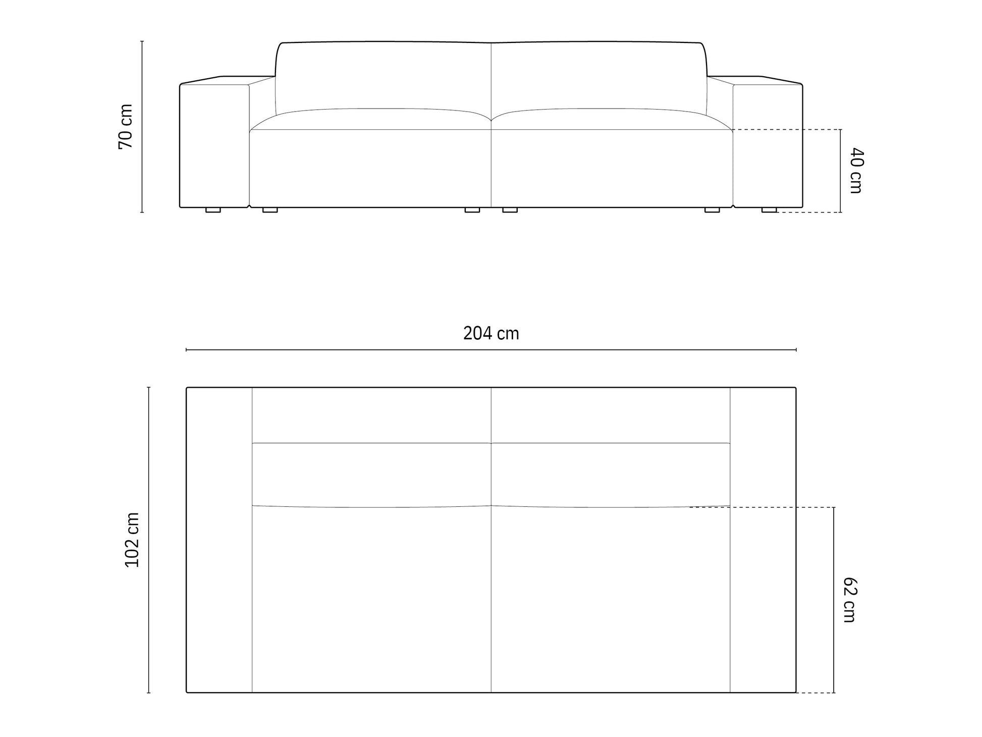 Sofa Jodie 3 seater, Spalva: Megan 359, MIC_3S_78_F1_JODIE2